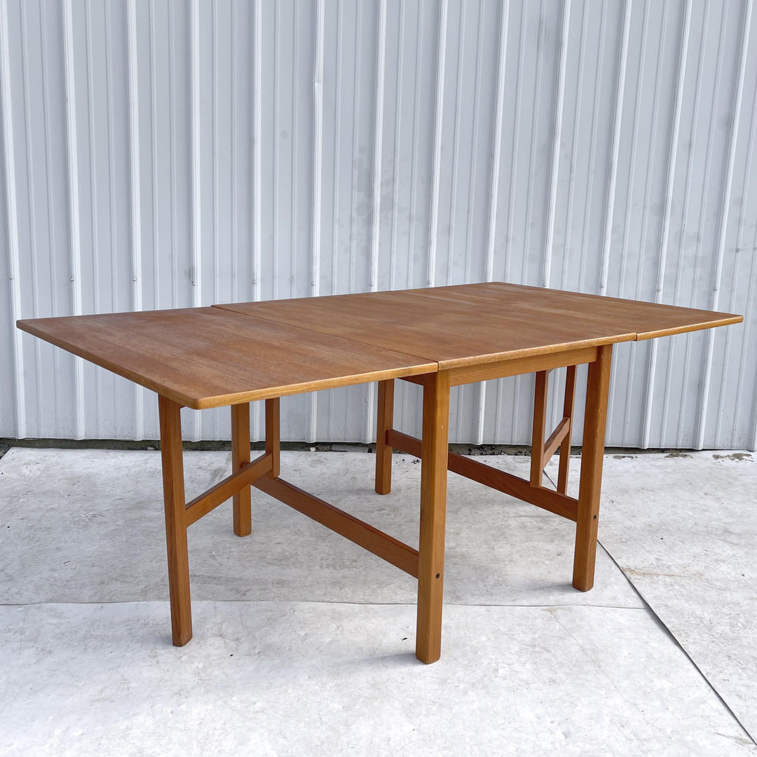 Scandinavian Modern Teak Drop Leaf Dining Table | Second Hand Stories | Ashbury Park, NJ