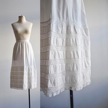 Edwardian White Cotton Lace Skirt 