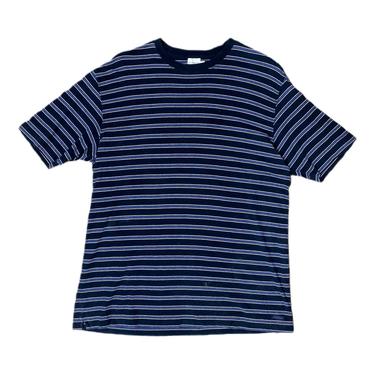 (M) Calvin Klein Navy Striped Tshirt 071721 LM