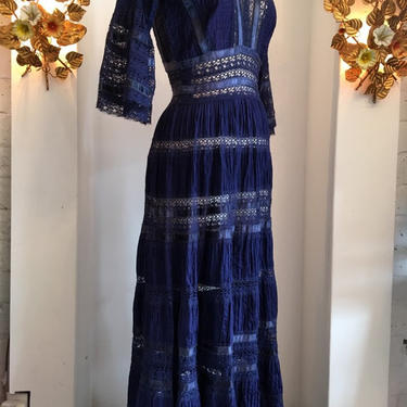 1970s maxi dress, Mexican wedding dress, vintage festival | Black Label  Vintage - Tacoma, WA | ATTIC