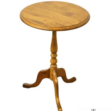 ETHAN ALLEN Heirloom Nutmeg Maple 15" Round Accent Gueridon Table / Plant Stand 10-9042 