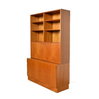 Teak Wall Unit Desk Bookcase Hutch Hundevad Danish Modern 