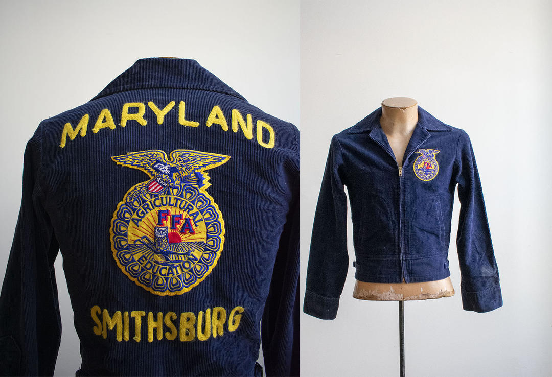 【70's】FFA JACKET MADE IN USA 70S Vintage FFA Farmers Jacket Size 36 Navy TALON Zip NEW