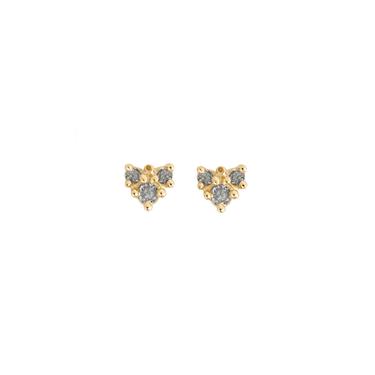 Lev Studs - Salt + Pepper Diamonds