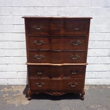 Dresser Tallboy Highboy Tall Dresser French Provincial Chest of Drawers Neoclassical Shabby Chic Regency Bedroom Storage CUSTOM PAINT AVAIL 