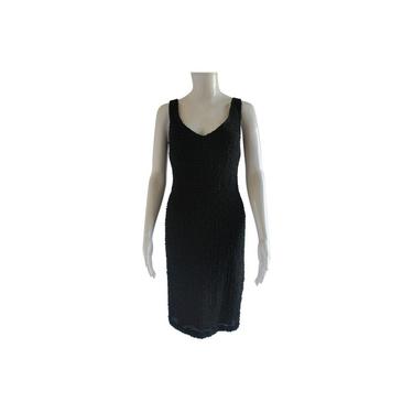 Phoebe Couture Black Silk Cocktail Dress 