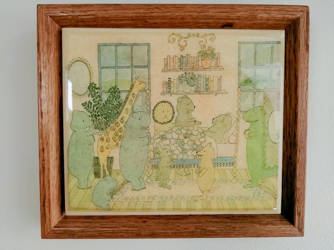 Vintage Susan Verble Gantner Framed Art Tile | Get Well Soon | The ...