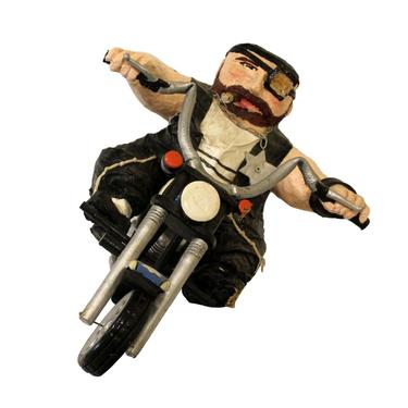 Contemporary Whimsical Harley Ben David Paper Mache Sculpture by Mike Leaf 