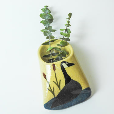 Goose Ceramic Wall Pocket / Canada goose Wall Art 