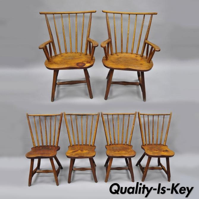 Hunt Country Furniture Pine Oak Wood Dining Room Chairs Hickory