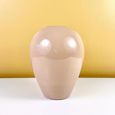 Small Round Haeger Vase - Tan 