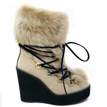 stuart weitzman fur booties