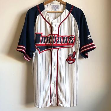 Adidas Cleveland Indians Baseball Jersey Youth Size Medium blue