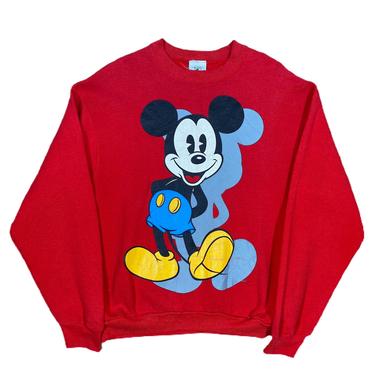 (L) Mickey Mouse Graphic Red Crewneck 050321 LM