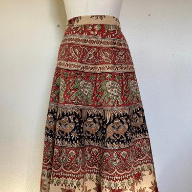 1990s Indian cotton wrap skirt 