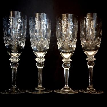 8 Vintage Rogaska Gallia Fluted Champagne Glasses 