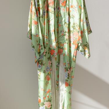 Celadon Chrysanthemum Kimono