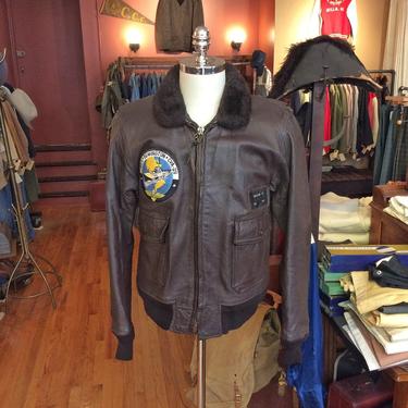 Vintage 1970s USN G-1 Flight Jacket with Patches. | Briar Vintage