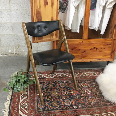 Vintage Folding Chair Retro 1960s Willkie Industries Brown