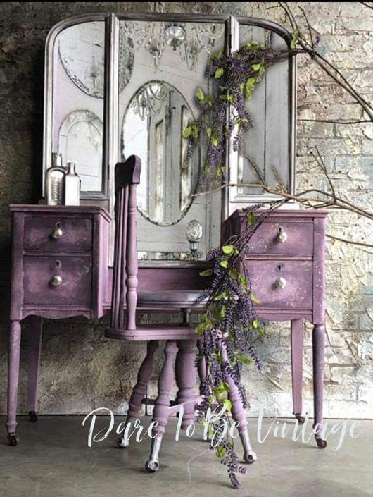 Vintage Vanity Shabby Chic Vanity Vintage Makeup Vanity Dressing Table Purple Painted Vanity Rustic Elegance By Daretobevintage From Dare To Be Vintage Of Lynnfiled Ma Attic