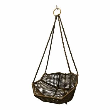 Laura Kirar for Baker McGuire Chocolate Brown Rope Nozomu Outdoor Hanging Chair