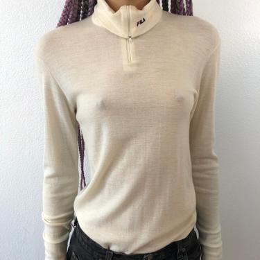 Vintage Fila Ivory Turtleneck 