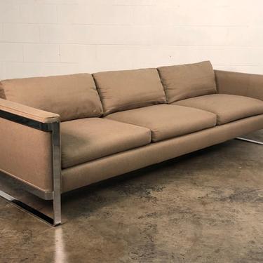 Stunning Milo Baughman Style Flat Bar Mid-Century Modern Sofa 97.5&amp;quot; ~ By Flair 