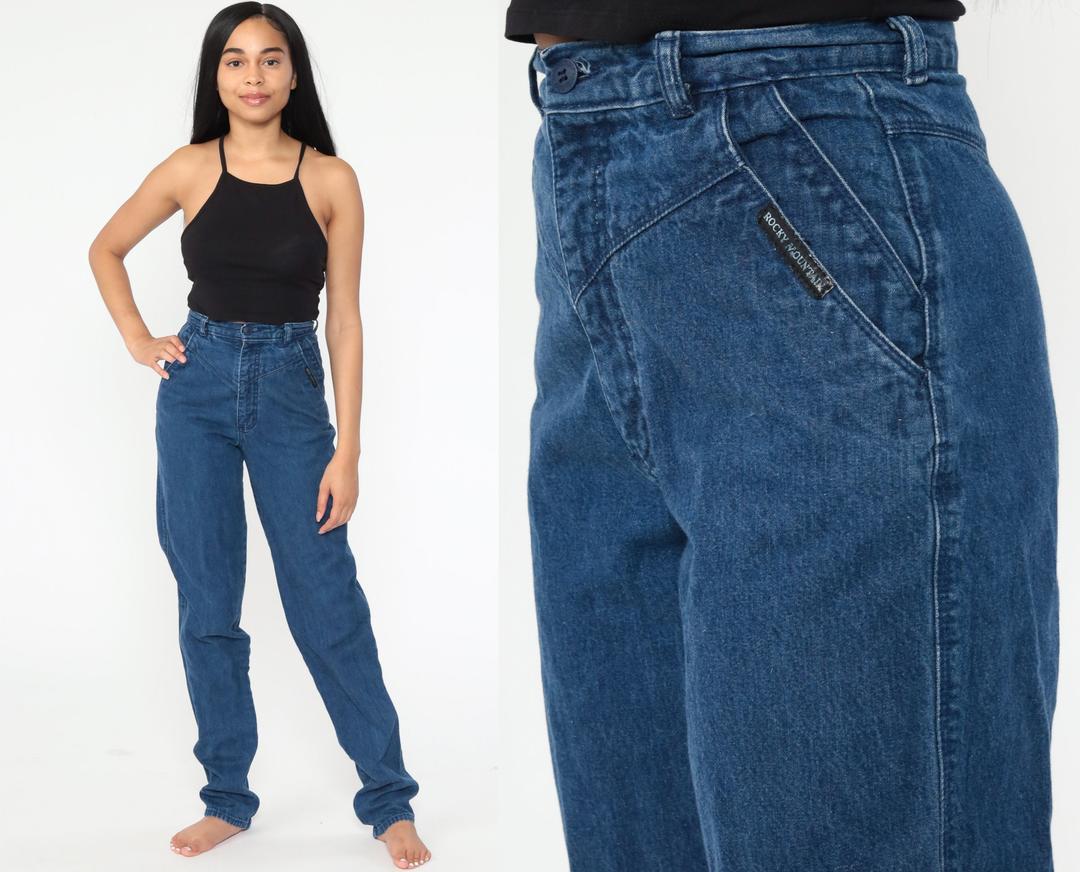 Vintage 80’s/90’s Darker Blue High Rise High Waisted Jeans by Rockies |  Shop THRILLING