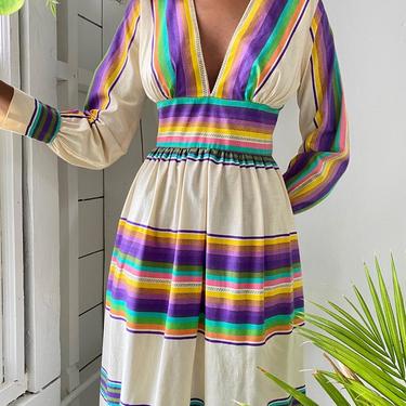70s Candy Stripe Maxi Dress
