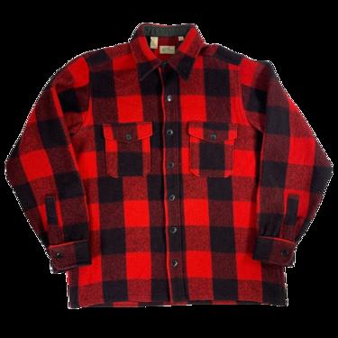 Vintage L.L. Bean "Buffalo Plaid" Cursive Heavy Wool Coat