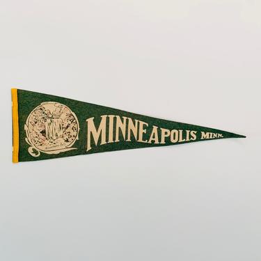 Vintage Minneapolis Minnesota Minnehaha Falls Souvenir Pennant 