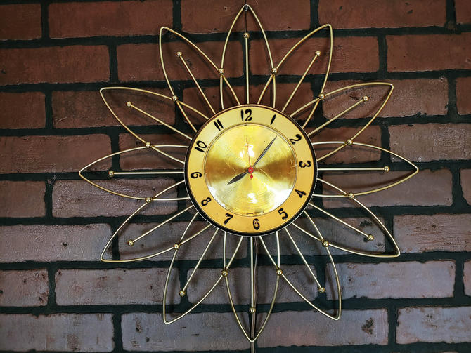 Vintage hot MCM Lux Atomic Starburst Wall Clock