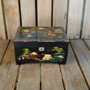 Japanese Jewelry Box, Vintage Musical Jewelry Box | Up the