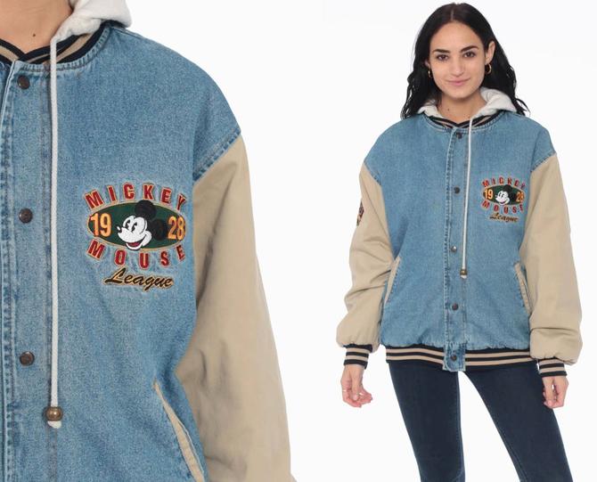 Mickey Mouse Jacket Varsity Jacket Hoodie Disney Denim Jacket 90s Shop Exile Tucson AZ