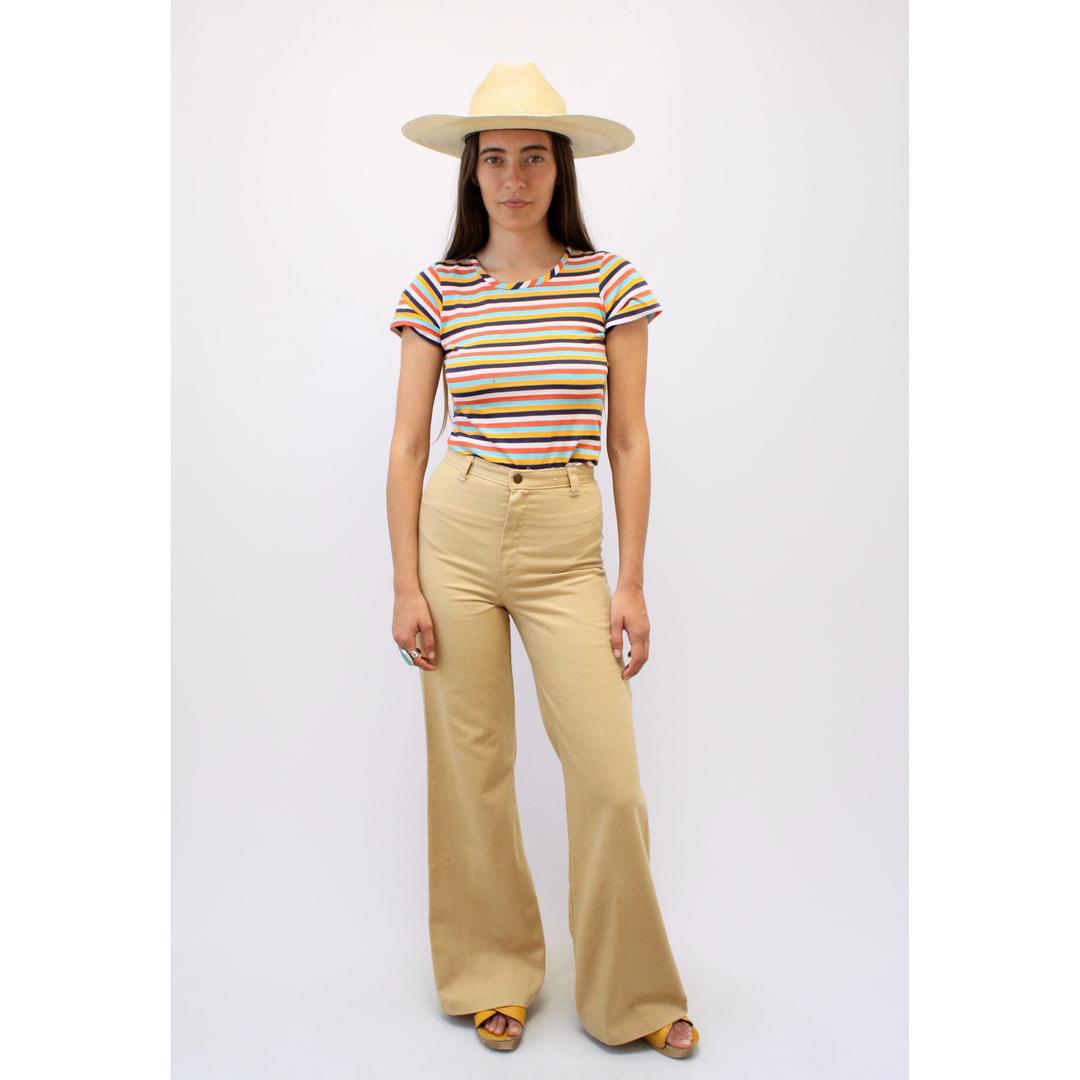 Dittos Bell Bottom Jeans // vintage 1970s Ditto bottoms khaki high