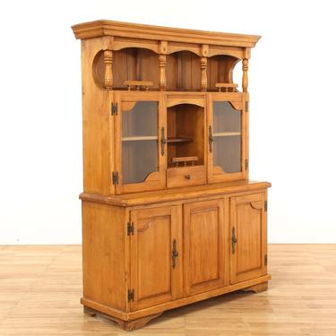 Country Farmhouse China Hutch Cabinet