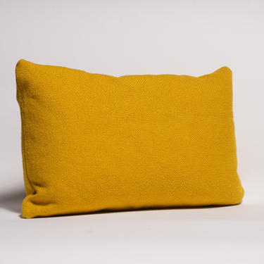 Maharam Hallingdal “Mom” Lumbar Yellow Wool Throw Pillow 