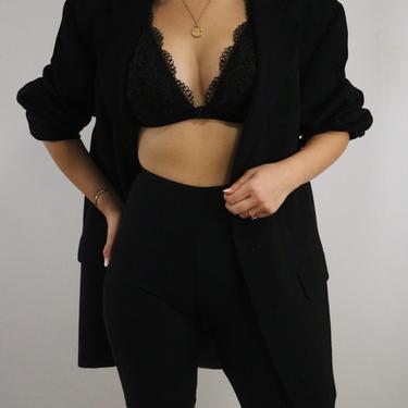 Vintage Oscar De La Renta Blazer - Vintage Black Noir Classic Oversized Designer Label 