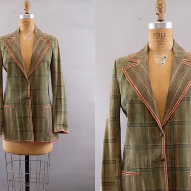 Roberto Cavalli Vintage 70s Suede Leather Jacket Medium 