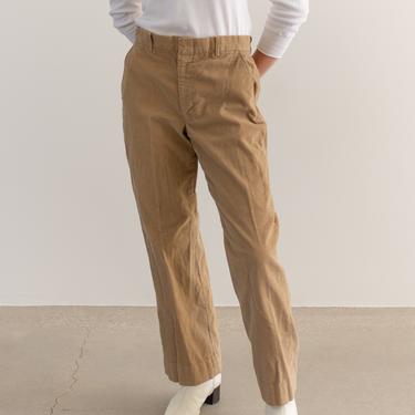 Vintage 30 Waist Light Brown Corduroy Trousers | Tan High Rise | Made in USA | 