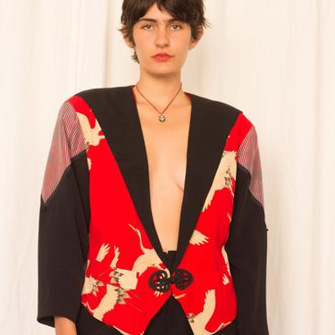 1980s Yvonne Ogara Japanese Silk Patchwork Jacket 