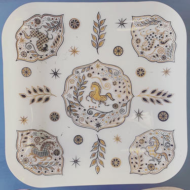 Mid century Starburst and Horse serving platter 