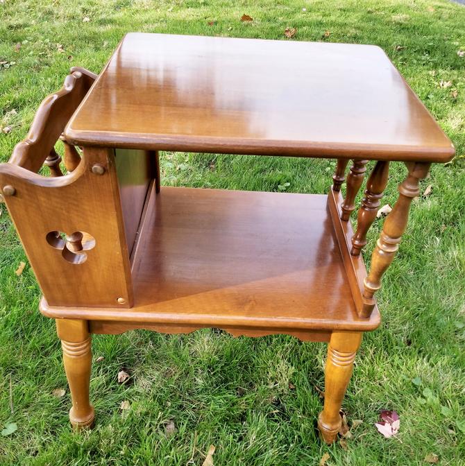 VINTAGE End Table ETHAN ALLEN End Table 3 Girls Antiques