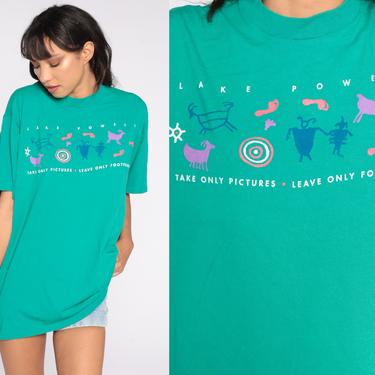 Lake Powell Shirt Colorado River TShirt Vintage Retro Graphic Shirt Screen Print 90s t shirt Green Extra Large xl 