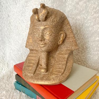 Egyptian Revival Bookend, Statement Piece, Sphinx, Decorative, Figural, Guardian Pyramids 