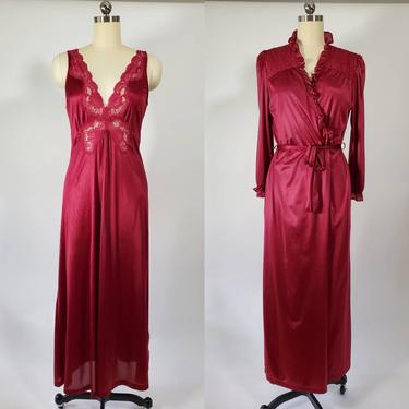 1980s Nightgown Peignoir Set by Famous Bodies 80s Lingerie 80's | Hey ...