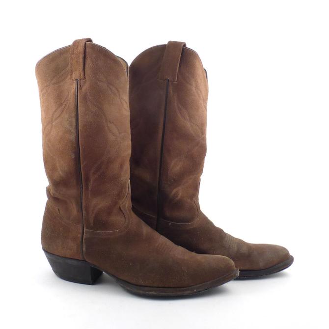 Vintage Tony Lama Brown Cowboy Boots Men size 6, Women's size 7½