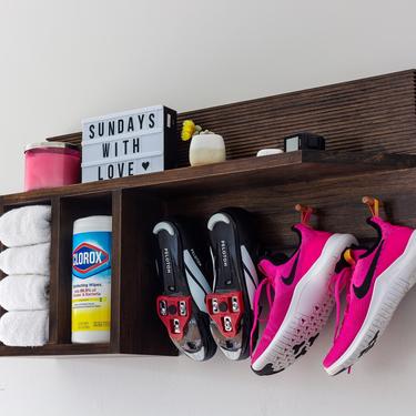 Peloton deals wall organizer