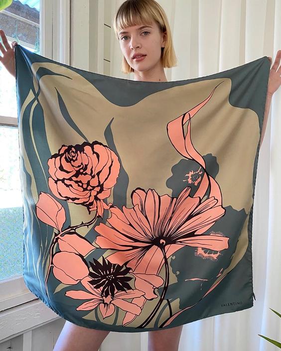 vintage valentino silk scarf