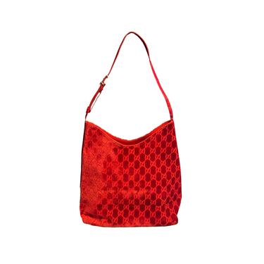Gucci Vintage Red Monogram GG Logo Canvas Shoulder Bag – Amarcord Vintage  Fashion